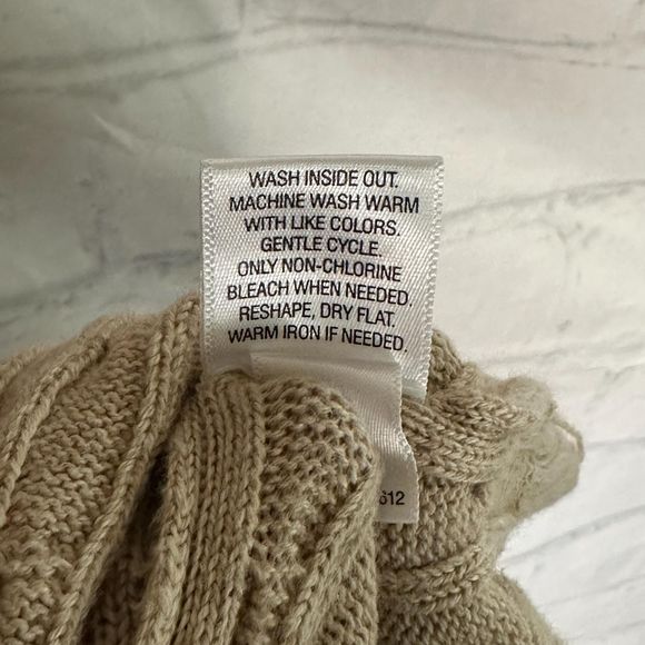 Croft & Barrow Pink, Tan, Gray Cable Knit Sweater, XL, Pre-owned - Picture 7 of 7
